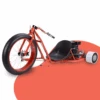 MJM 6.5HP Motorised Huffy Slider Fat Boy Drift Trike For Teens - Red
