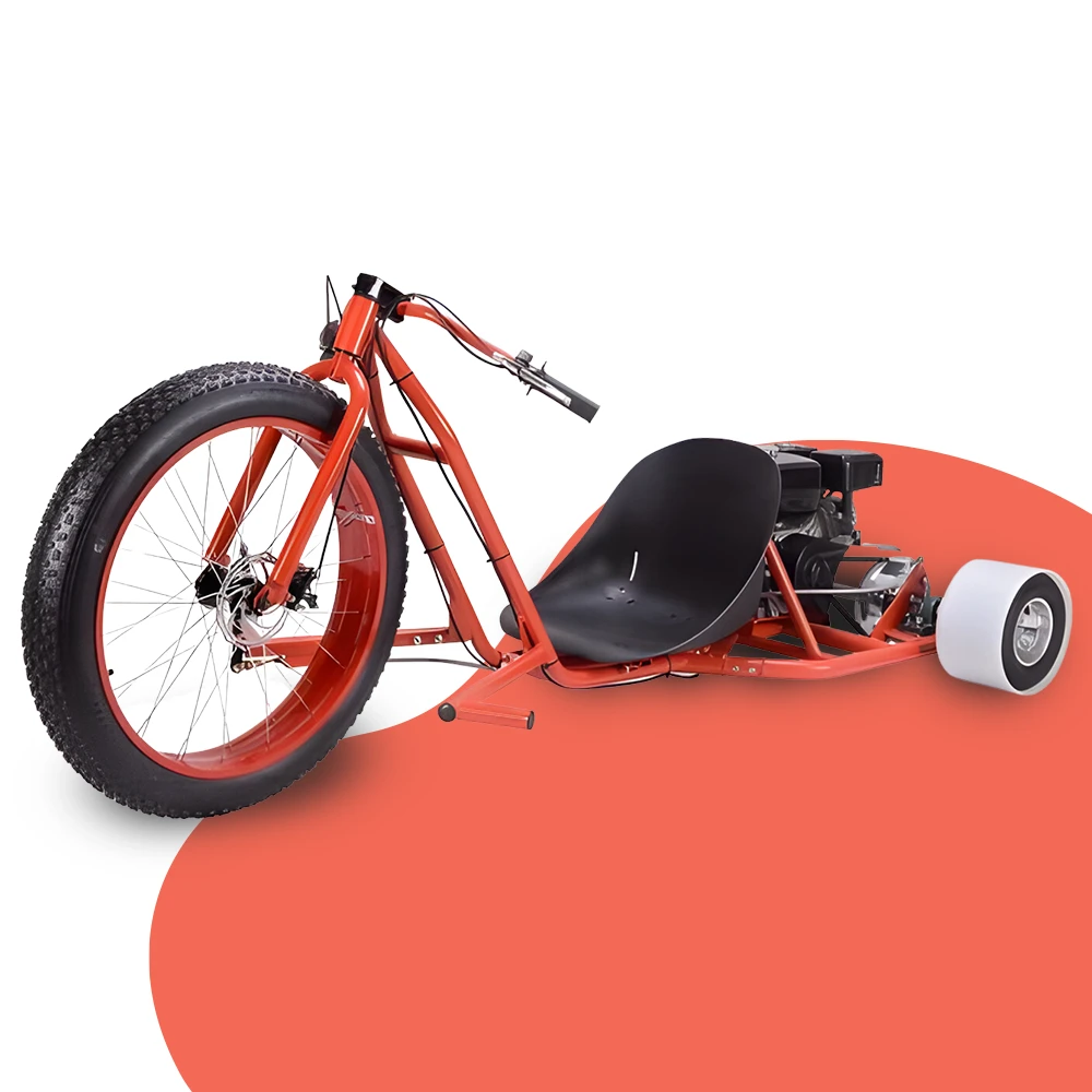 MJM 6.5HP Motorised Huffy Slider Fat Boy Drift Trike For Teens - Red 1 MJM 6.5HP Motorised Huffy Slider Fat Boy Drift Trike For Teens - Red