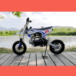 MJM 70cc Petrol Powered 4-Stroke Semi-Auto Kids Dirt Bike - Blue -Kids Car Sales mjm 70cc petrol powered 4 stroke semi auto kids dirt bike blue 03