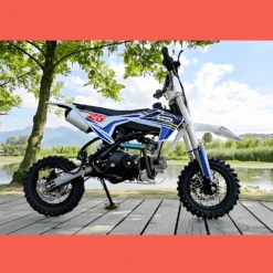 MJM 70cc Petrol Powered 4-Stroke Semi-Auto Kids Dirt Bike - Blue -Kids Car Sales mjm 70cc petrol powered 4 stroke semi auto kids dirt bike blue 07