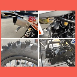 MJM 70cc Petrol Powered 4-Stroke Semi-Auto Kids Dirt Bike - Blue -Kids Car Sales mjm 70cc petrol powered 4 stroke semi auto kids dirt bike blue 11