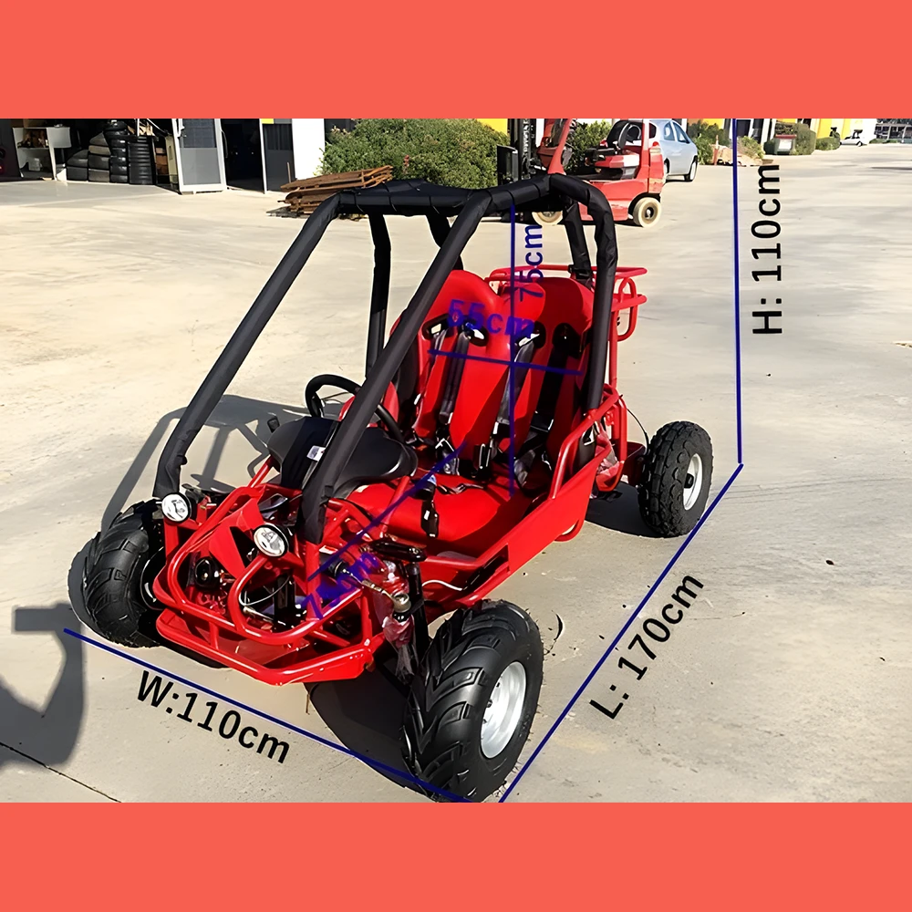 MJM 90cc 2-Seater Offroad Kids ATV Dune Buggy - Red 9 MJM 90cc 2-Seater Offroad Kids ATV Dune Buggy - Red - Image 9