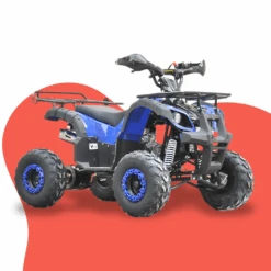 Motoworks 125cc Petrol Powered 4-Stroke Farm Kids Quad Bike - Blue