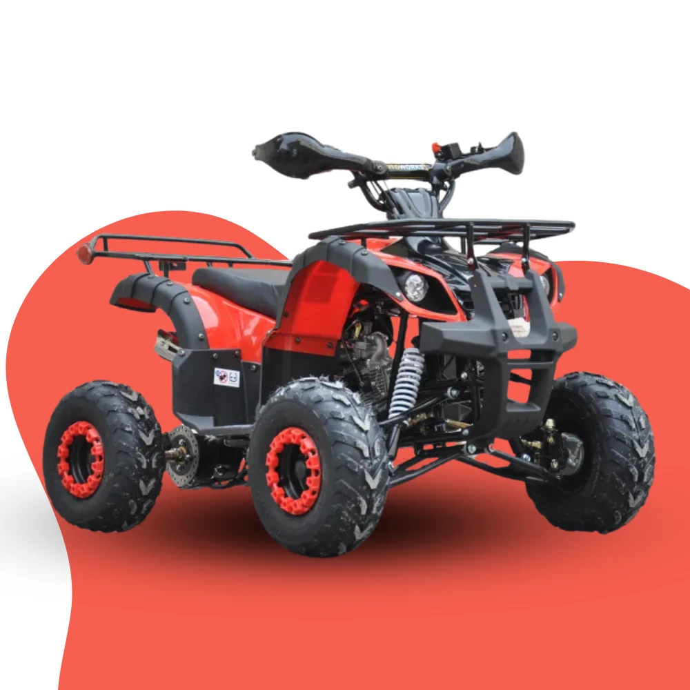 Motoworks 125cc Petrol Powered 4-Stroke Farm Kids Quad Bike - Red 1 Motoworks 125cc Petrol Powered 4-Stroke Farm Kids Quad Bike - Red