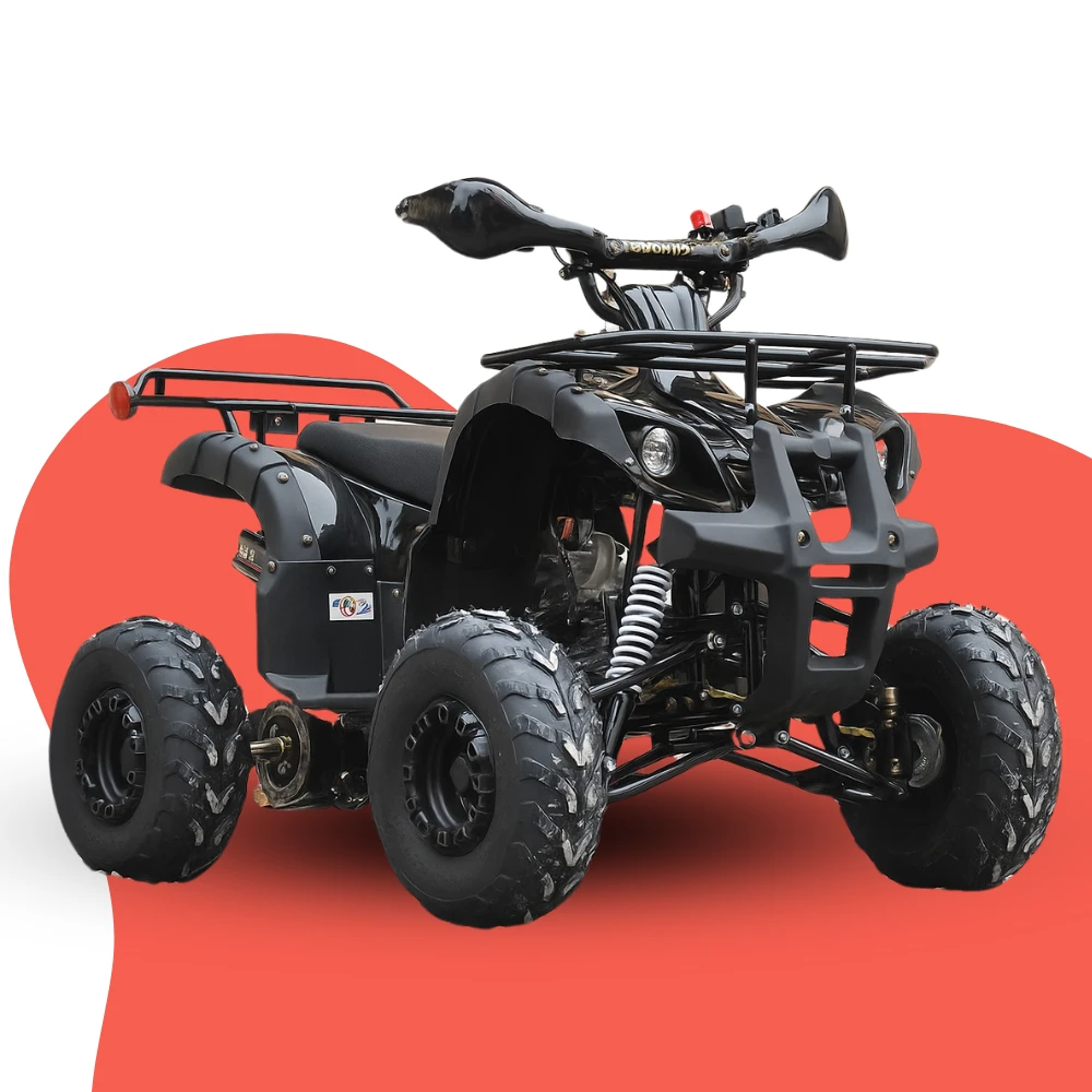 Motoworks 125cc Petrol Powered 4-Stroke Farm Kids Quad Bike - Black 1 Motoworks 125cc Petrol Powered 4-Stroke Farm Kids Quad Bike - Black