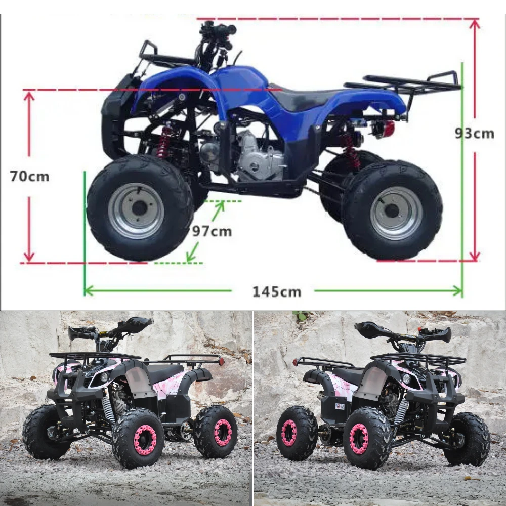 Motoworks 125cc Petrol Powered 4-Stroke Farm Kids Quad Bike - Pink 7 Motoworks 125cc Petrol Powered 4-Stroke Farm Kids Quad Bike - Pink - Image 7