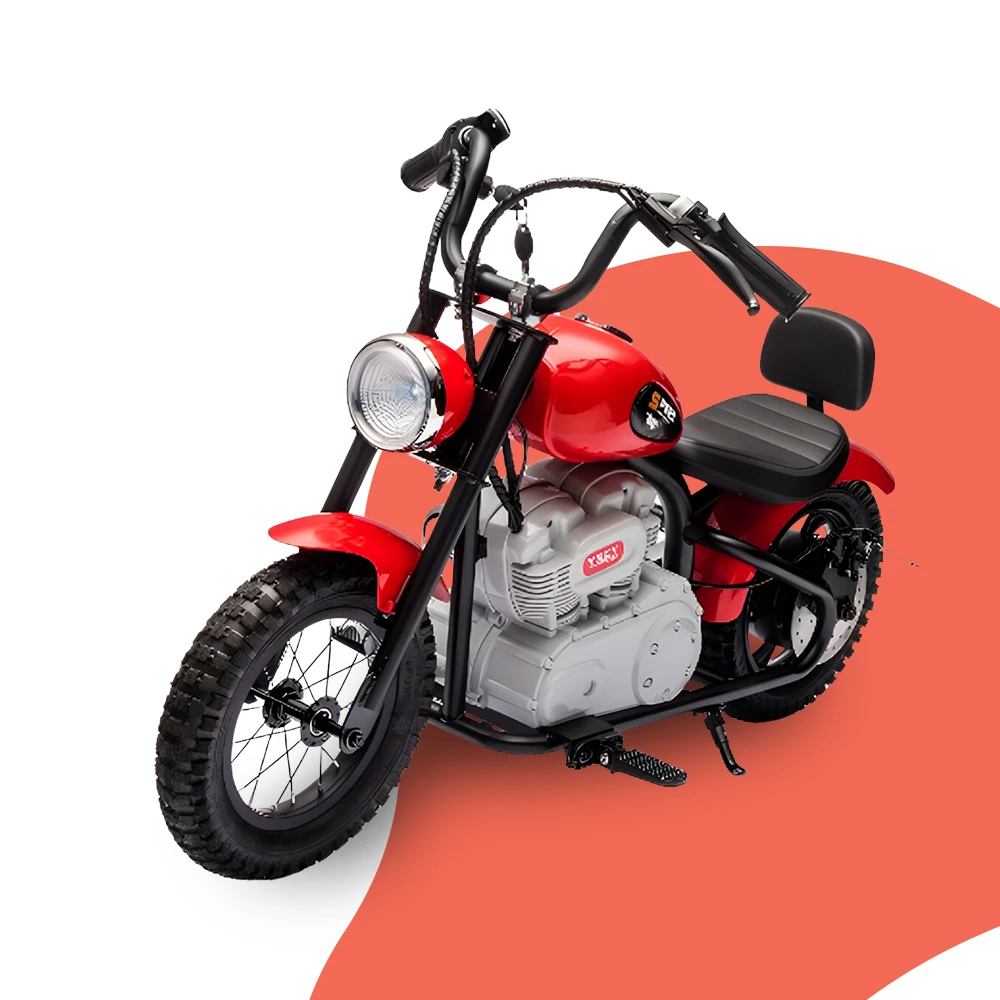 New Aim 36v Single Rider Kids Electric Cruiser Ride On Motorbike - Red 1 New Aim 36v Single Rider Kids Electric Cruiser Ride On Motorbike - Red