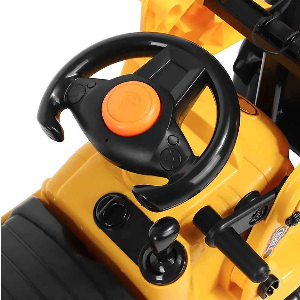 New Aim Kids Ride On Interactive Toy Digger With Gear Stick Scoop - Yellow 5 New Aim Kids Ride On Interactive Toy Digger With Gear Stick Scoop - Yellow - Image 5