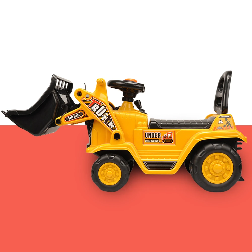 New Aim Kids Ride On Interactive Toy Digger With Gear Stick Scoop - Yellow 4 New Aim Kids Ride On Interactive Toy Digger With Gear Stick Scoop - Yellow - Image 4