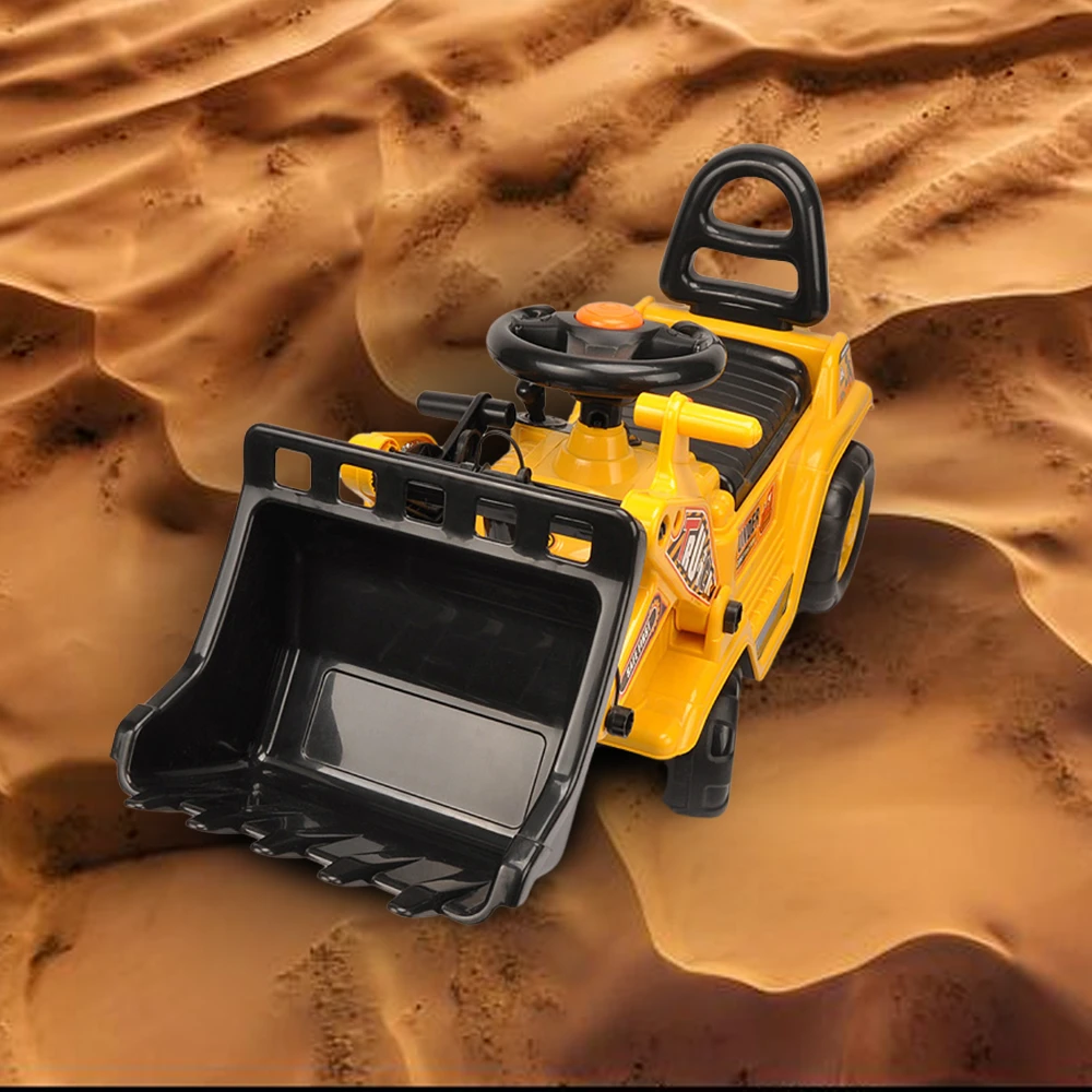 New Aim Kids Ride On Interactive Toy Digger With Gear Stick Scoop - Yellow 2 New Aim Kids Ride On Interactive Toy Digger With Gear Stick Scoop - Yellow - Image 2