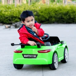 Porsche-Inspired 12V Electric Kids Ride On With Remote - Green -Kids Car Sales porsche inspired 12v electric ride on with remote green v196 bmt911w 9