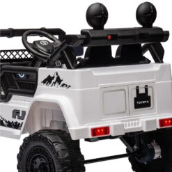 Kahuna Authorized Toyota Electric Kids Ride-on Car Fj Cruiser - White -Kids Car Sales rear view kahuna authorised toyota fj cruiser kids electric ride on car green