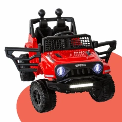Lenoxx Jeep Inspired 12v Kids Electric Ride-on With Remote - Red
