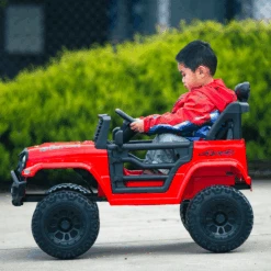 Lenoxx Jeep Inspired 12v Kids Electric Ride-on With Remote - Red 11 Lenoxx Jeep Inspired 12v Kids Electric Ride-on With Remote - Red -Kids Car Sales red jeep inspired remote controlled ride on electric car 4