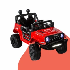 Lenoxx Jeep Inspired 12v Kids Electric Ride-on With Remote - Red 13 Lenoxx Jeep Inspired 12v Kids Electric Ride-on With Remote - Red -Kids Car Sales red jeep inspired remote controlled ride on electric car 5