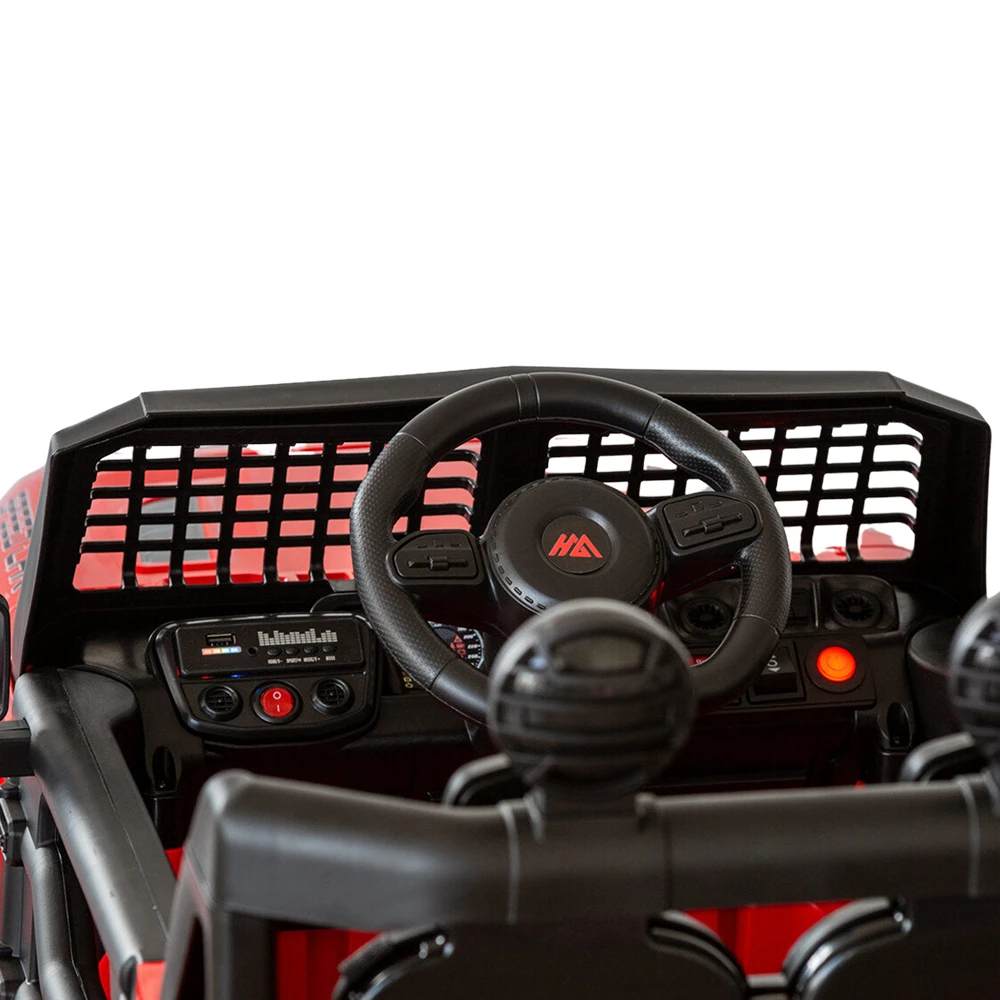 Lenoxx Jeep Inspired 12v Kids Electric Ride-on With Remote - Red 8 Lenoxx Jeep Inspired 12v Kids Electric Ride-on With Remote - Red - Image 8