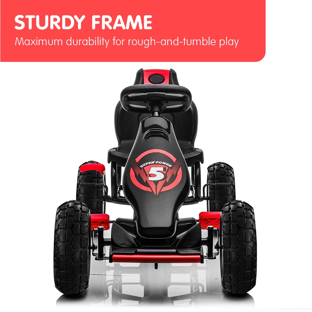 Kahuna G18 Kids Ride On Pedal Powered Go Kart Racing Style - Red 5 Kahuna G18 Kids Ride On Pedal Powered Go Kart Racing Style - Red - Image 5