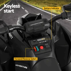 Rigo 12v Kids Electric ATV Quad Bike Ride On With Storage Rack - Black -Kids Car Sales rigo 12v kids electric atv quad bike ride on with storage rack black 5