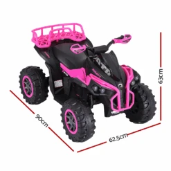 Rigo 12v Kids Electric ATV Quad Bike Ride On With Storage Rack - Pink -Kids Car Sales rigo 12v kids electric atv quad bike ride on with storage rack pink 5