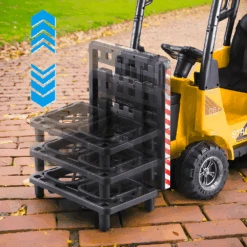 Rigo 12v Kids Electric Forklift Loader Ride On Car With Remote - Yellow -Kids Car Sales rigo 12v kids electric forklift loader ride on car with remote yellow 1