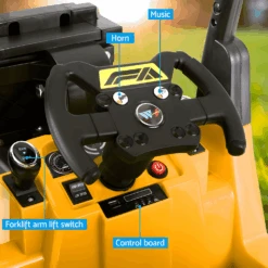 Rigo 12v Kids Electric Forklift Loader Ride On Car With Remote - Yellow -Kids Car Sales rigo 12v kids electric forklift loader ride on car with remote yellow