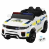 Rigo 12v Kids Electric Police Patrol Ride On Car With Remote - White