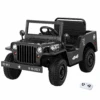 Rigo 12v Kids Military Jeep Off Road Ride On Car With Remote - Black
