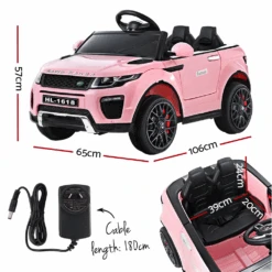 Rigo 12v Range Rover-Inspired Kids Electric Ride On With Remote - Pink -Kids Car Sales rigo 12v range rover inspired kids electric ride on with remote pink 7