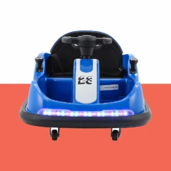 Rigo 6v 360-Degree Rotation Spin Kids Electric Bumper Kart With Remote - Blue