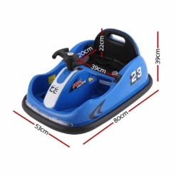 Rigo 6v 360-Degree Rotation Spin Kids Electric Bumper Kart With Remote - Blue -Kids Car Sales rigo 6v 360 degree rotation spin kids electric bumper kart with remote blue 5