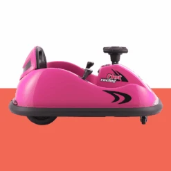 Rigo 6v 360-Degree Rotation Spin Kids Electric Bumper Kart With Remote - Pink -Kids Car Sales rigo 6v 360 degree rotation spin kids electric bumper kart with remote pink 1