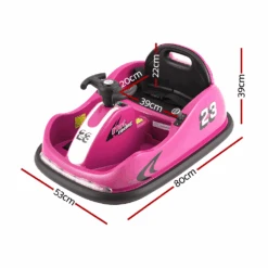 Rigo 6v 360-Degree Rotation Spin Kids Electric Bumper Kart With Remote - Pink -Kids Car Sales rigo 6v 360 degree rotation spin kids electric bumper kart with remote pink