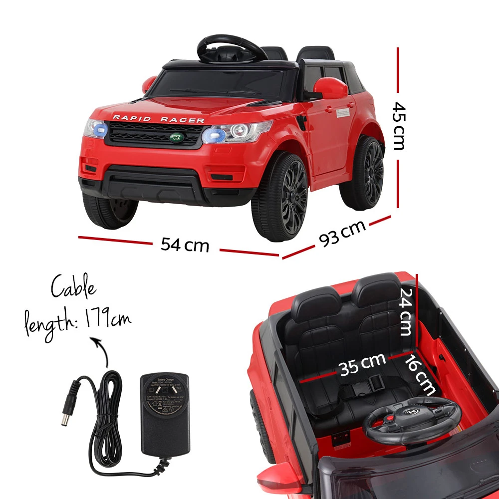 Kids Electric 12v Sports Ride-On Kids Car - Red 8 Kids Electric 12v Sports Ride-On Kids Car - Red - Image 8