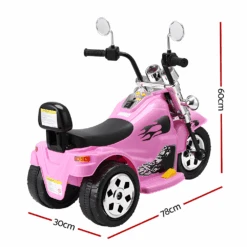 Rigo Harley Inspired 6v Kids Electric Ride On Motorbike - Pink -Kids Car Sales rigo harley inspired 6v kids electric ride on motorbike pink 1