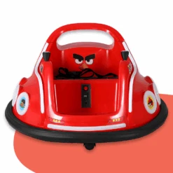 Rigo Kids Angry Bird Inspired Electric Bumper Ride On Car With Remote - Red