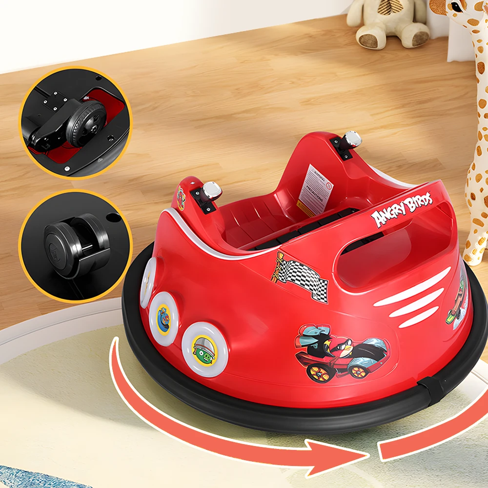Rigo Kids Angry Bird Inspired Electric Bumper Ride On Car With Remote - Red 2 Rigo Kids Angry Bird Inspired Electric Bumper Ride On Car With Remote - Red - Image 2