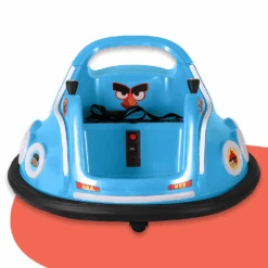 Rigo Kids Angry Bird Inspired Electric Bumper Ride On Car With Remote - Blue