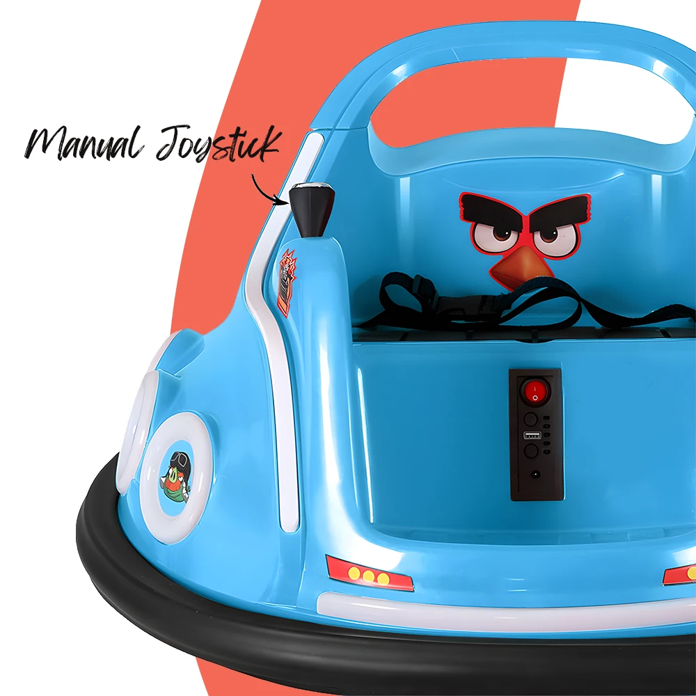 Rigo Kids Angry Bird Inspired Electric Bumper Ride On Car With Remote - Blue 4 Rigo Kids Angry Bird Inspired Electric Bumper Ride On Car With Remote - Blue - Image 4