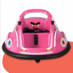 Rigo Kids Angry Bird Inspired Electric Bumper Ride On Car With Remote - Pink