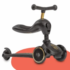 Scoot & Ride Highwaykick 1 Convertible Scooter & Balance Bike - Black