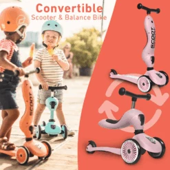 Scoot & Ride Highwaykick 1 Convertible Scooter & Balance Bike - Rose -Kids Car Sales scoot ride highwaykick 1 convertible scooter balance bike rose 5