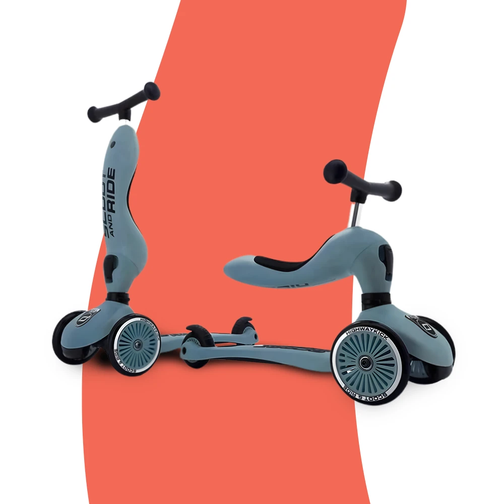 Scoot & Ride Highwaykick 1 Convertible Scooter & Balance Bike - Steel 9 Scoot & Ride Highwaykick 1 Convertible Scooter & Balance Bike - Steel - Image 9