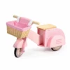 Tender Leaf Toys Tender Leaf Wooden Ride On Scooter With Basket - Pink