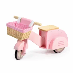 Tender Leaf Toys Tender Leaf Wooden Ride On Scooter With Basket - Pink