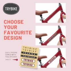 Trybike 2 In 1 Steel Kids Balance Bike & Trike - Vintage Red 23 Trybike 2 In 1 Steel Kids Balance Bike & Trike - Vintage Red -Kids Car Sales trybike matte red vintage 3 wheel revamp tb6175 13