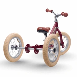 Trybike 2 In 1 Steel Kids Balance Bike & Trike - Vintage Red 24 Trybike 2 In 1 Steel Kids Balance Bike & Trike - Vintage Red -Kids Car Sales trybike matte red vintage 3 wheel revamp tb6175 3