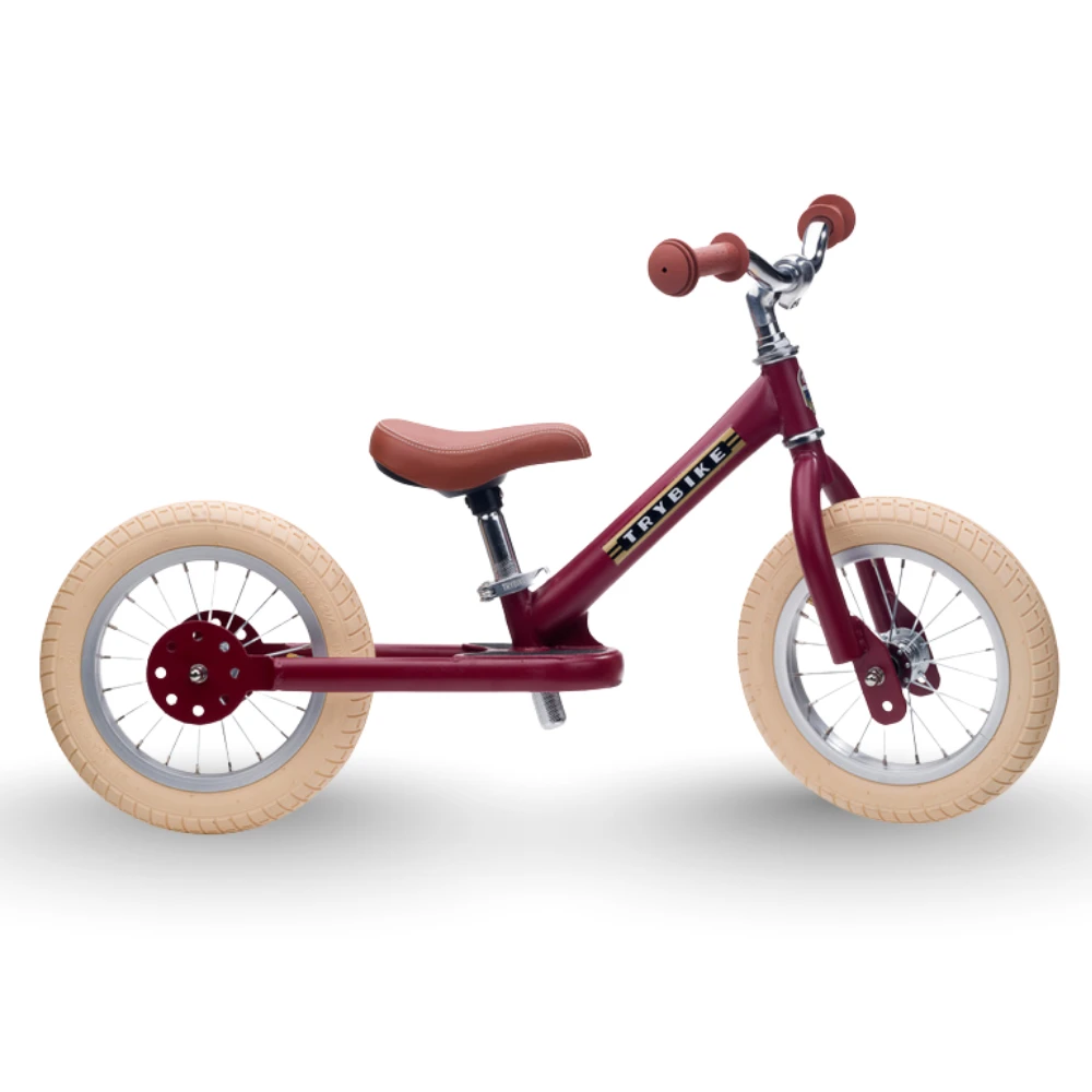 Trybike 2 In 1 Steel Kids Balance Bike & Trike - Vintage Red 14 Trybike 2 In 1 Steel Kids Balance Bike & Trike - Vintage Red - Image 14