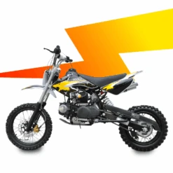 Motoworks 125cc Petrol Powered 4-Stroke Kids Dirt Bike - Yellow -Kids Car Sales yellow motorcycle for kids 125cc Dirt Bike 1