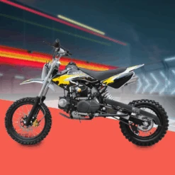 Motoworks 125cc Petrol Powered 4-Stroke Kids Dirt Bike - Yellow -Kids Car Sales yellow motorcycle for kids 125cc Dirt Bike 3